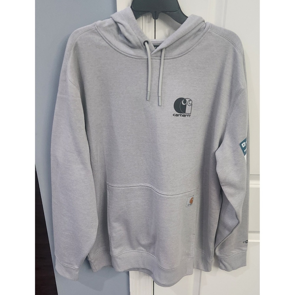 Carhartt Force Relaxed Fit Lightweight Logo Graphic Hoodie Gray TS7064-M XL